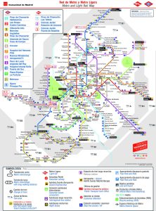 Mapa de Metro de Madrid.